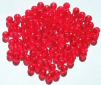 100 8mm Acrylic Transparent Red